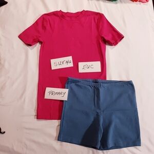 Primary girls size 10-12 shirt & tumble shorts